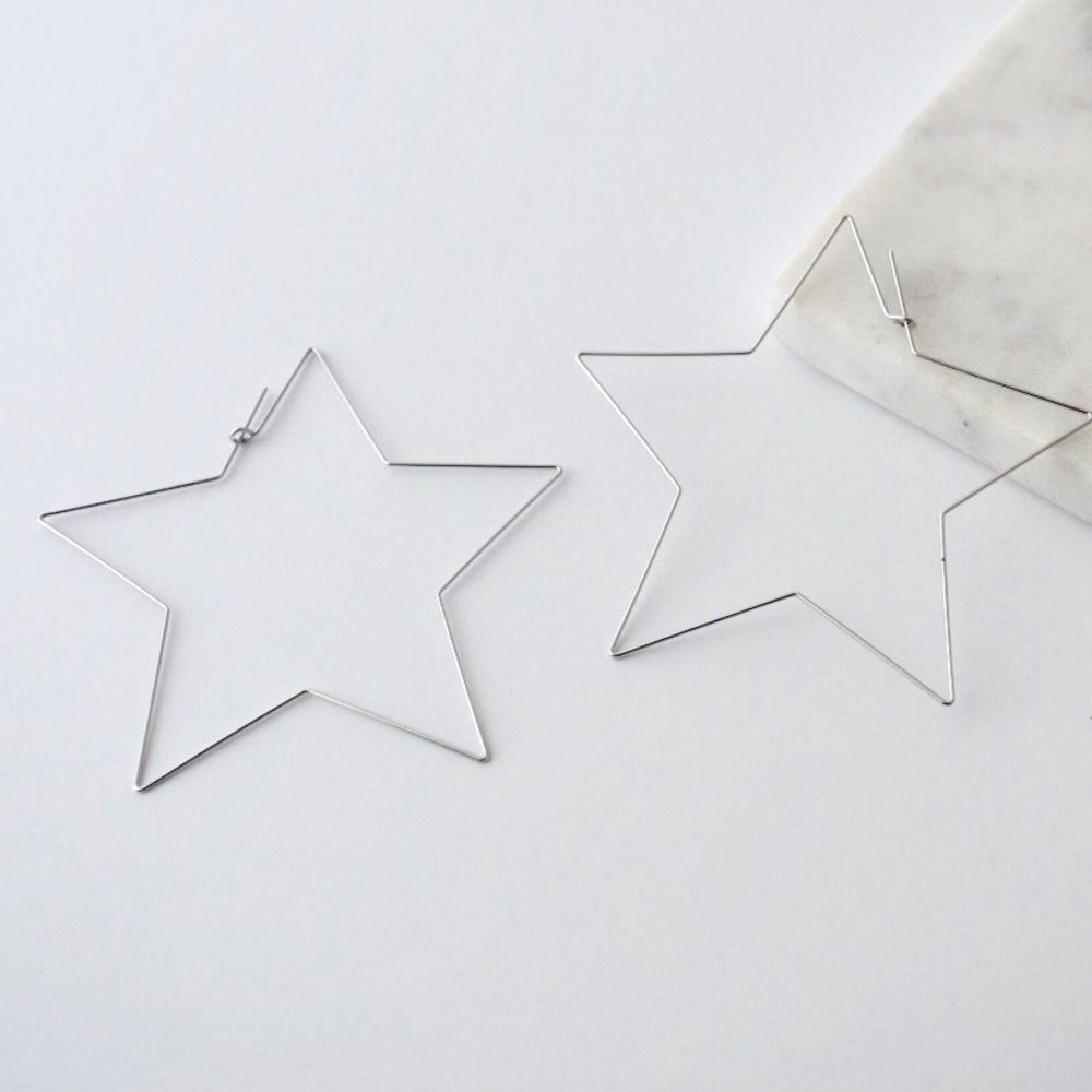 BOGO FREE! Large Star Hoop Earrings